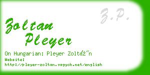 zoltan pleyer business card